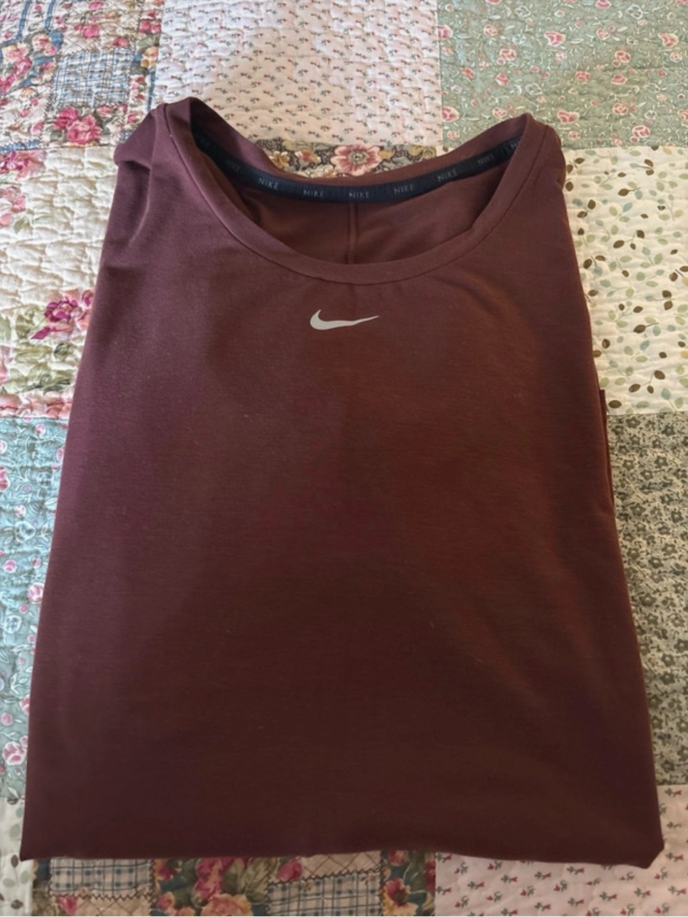 Nike Women's Maroon Crewneck with Reflective Swoosh
